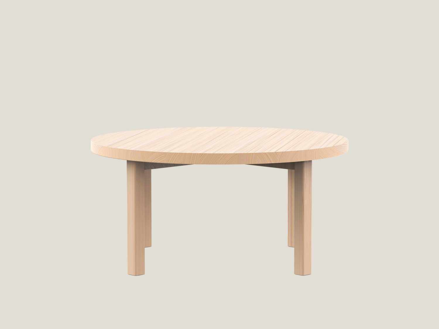 ヒノキのダイニングラウンドテーブル