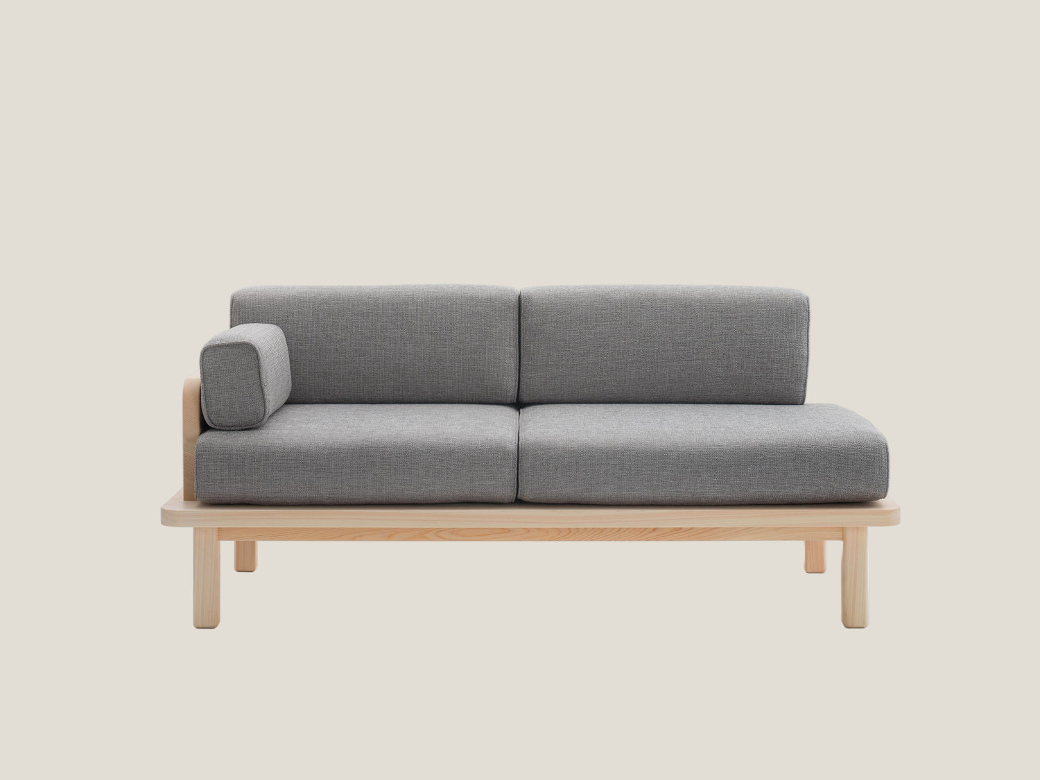 ヒノキのブロックソファ 2シータ