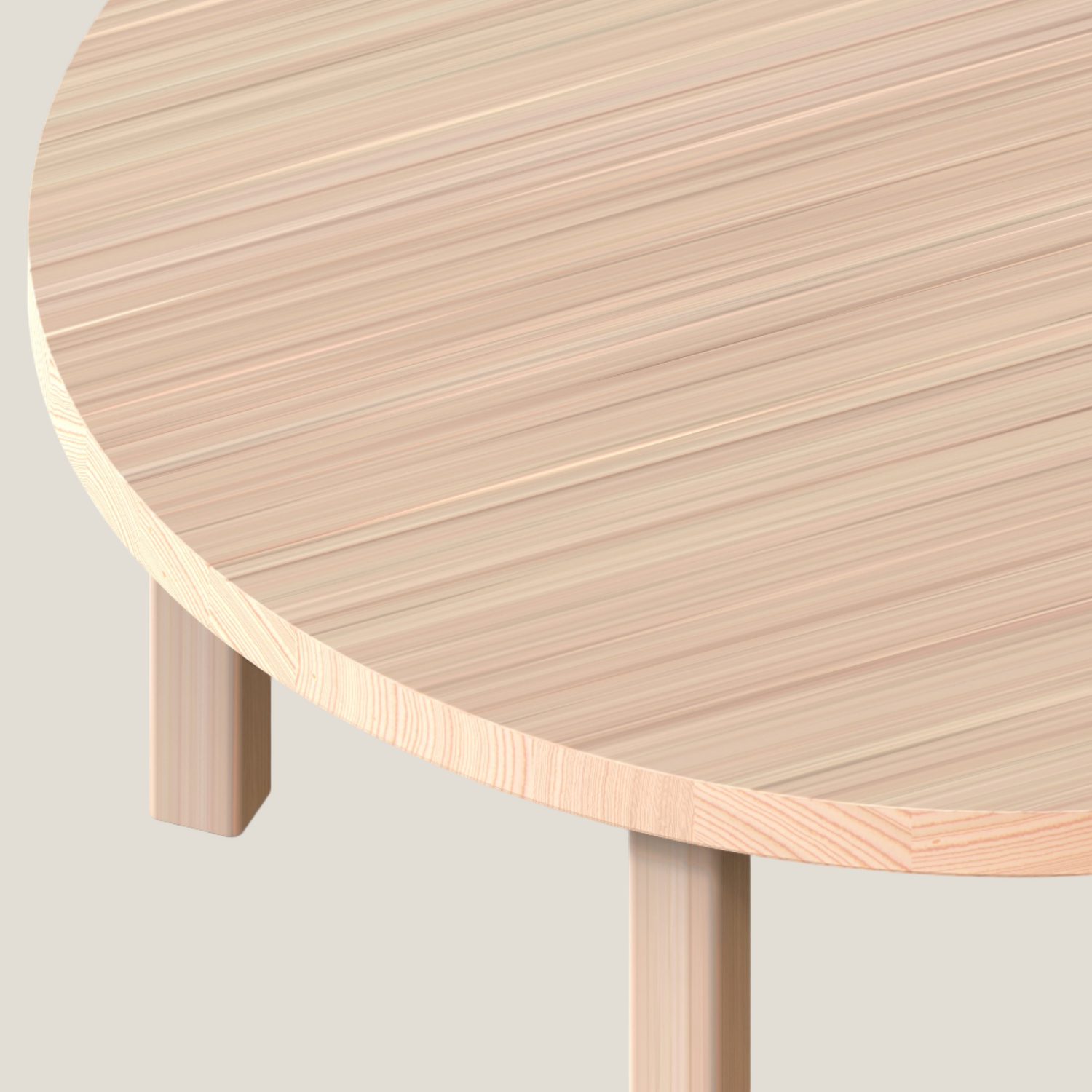 ヒノキのダイニングラウンドテーブル