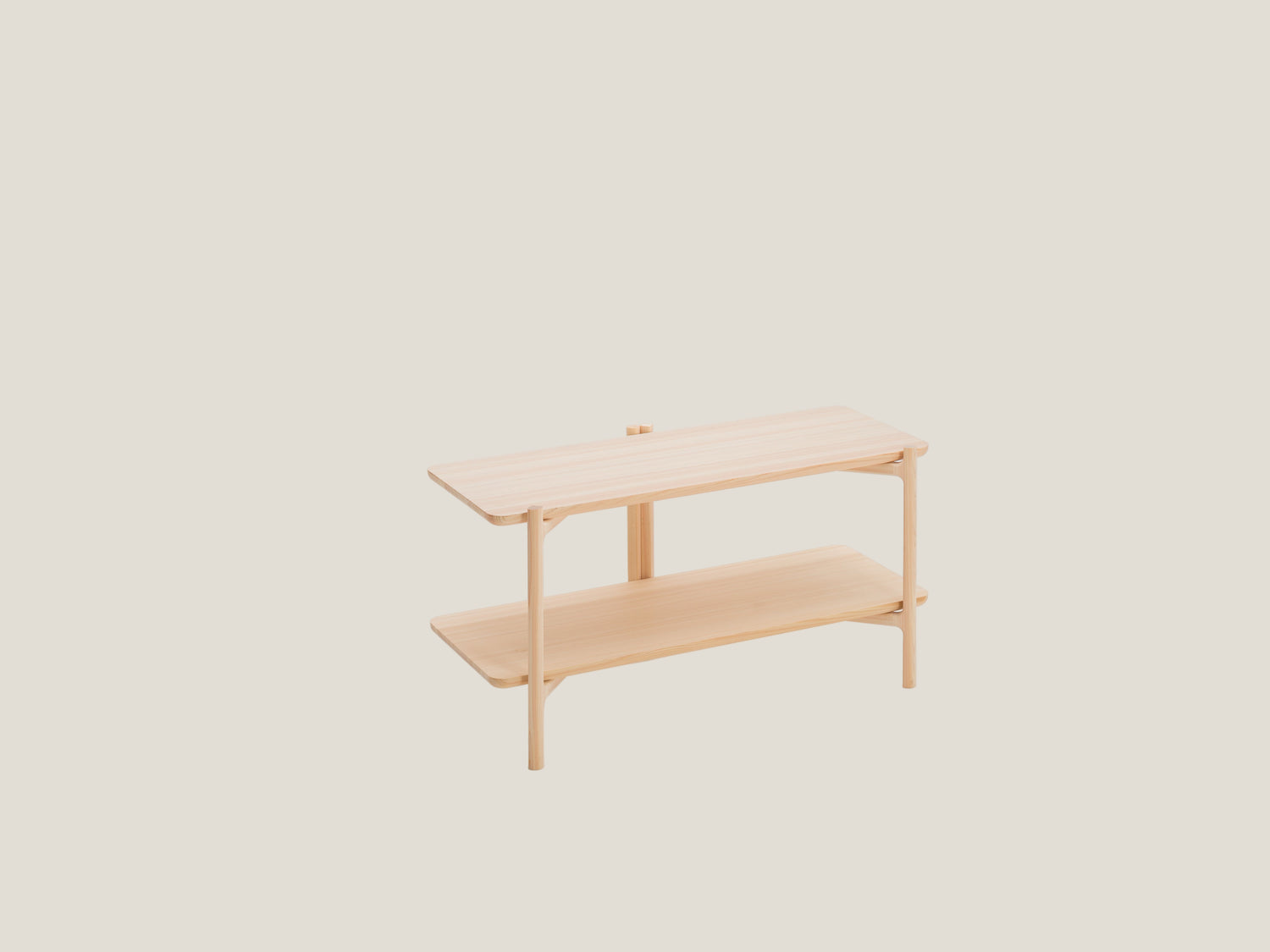 ヒノキの飾り棚 ショート2段