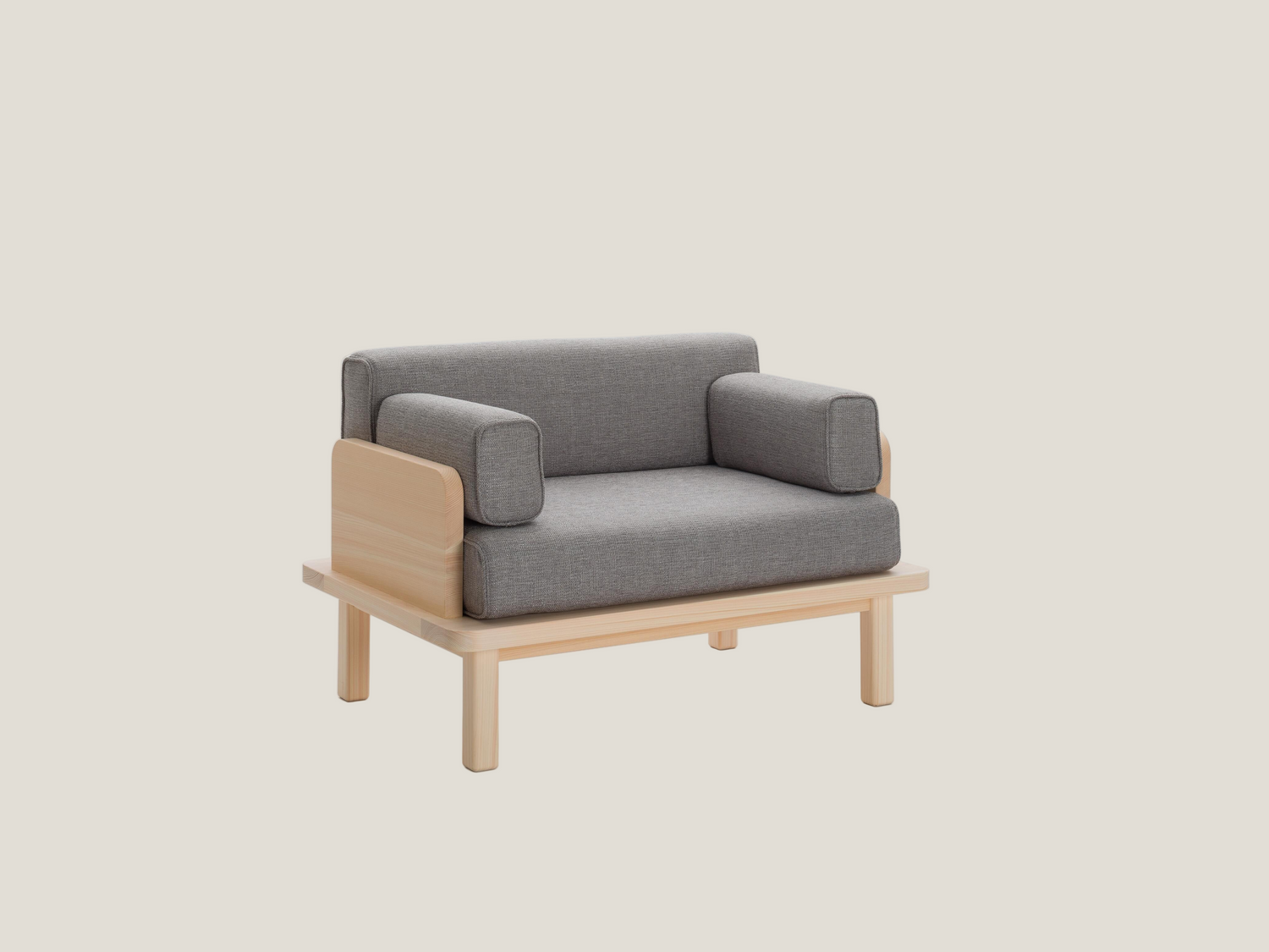 ヒノキのブロックソファ ラウンジ