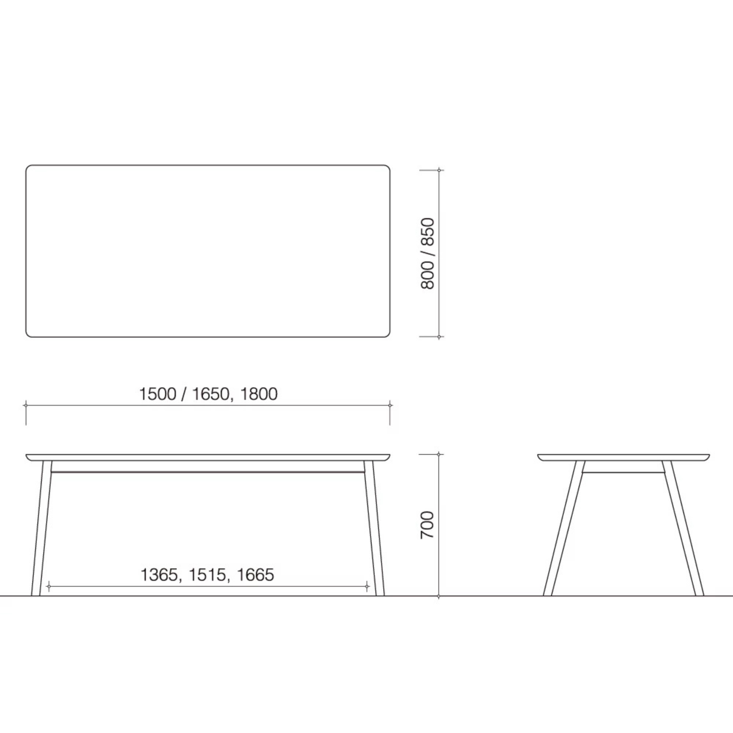 yamanami YT1 テーブル 180cm