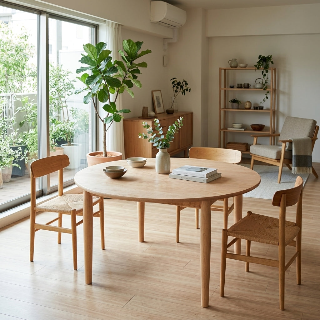 Carving Table イタヤカエデ Φ120cm