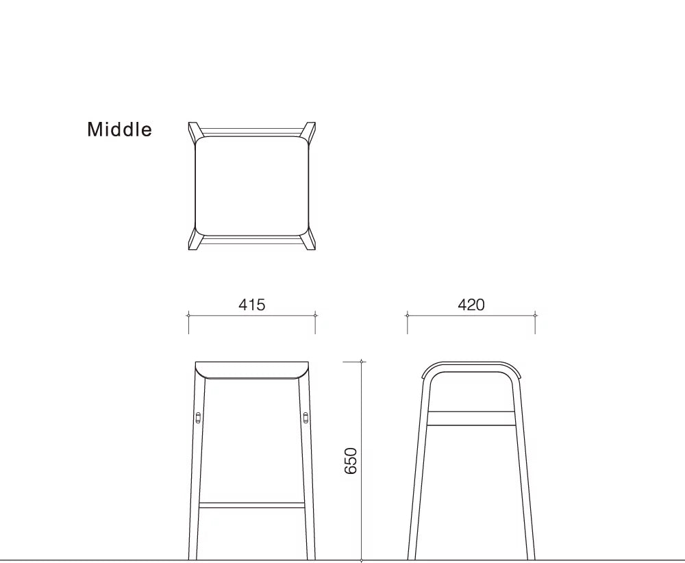 TAPERED stool M 木座
